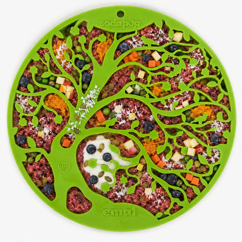 Load image into Gallery viewer, Tree of Life eMat - Enrichment Lick Mat For Dogs and Cats - With Suction Cups | Tree Design | USA Made
