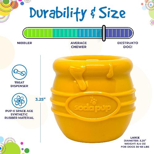 Load image into Gallery viewer, Honey Pot Dog eCup Treat Dispenser | Durable PUP-X Rubber Enrichment Toy | USA Made
