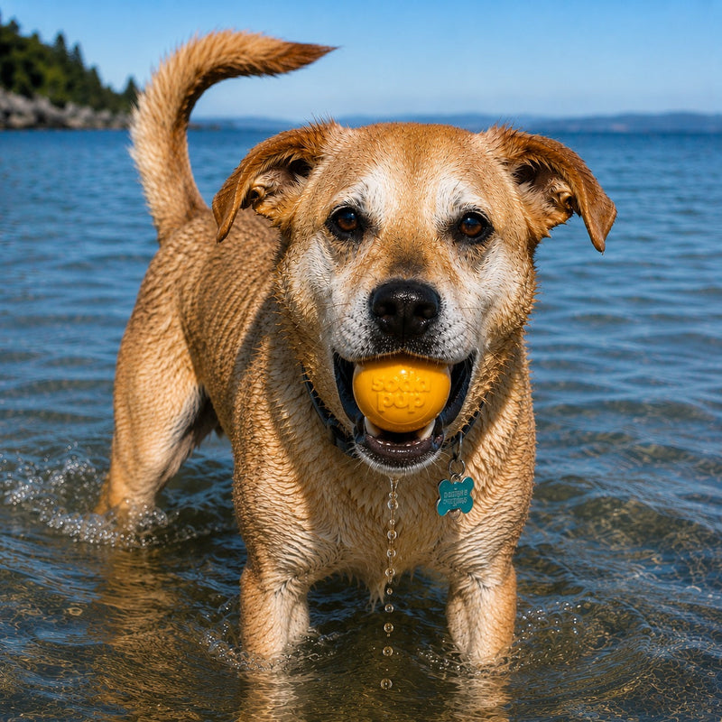 Load image into Gallery viewer, Squeak Ball - Durable Squeaky Dog Toy, Floats, Chew Toy | USA Made
