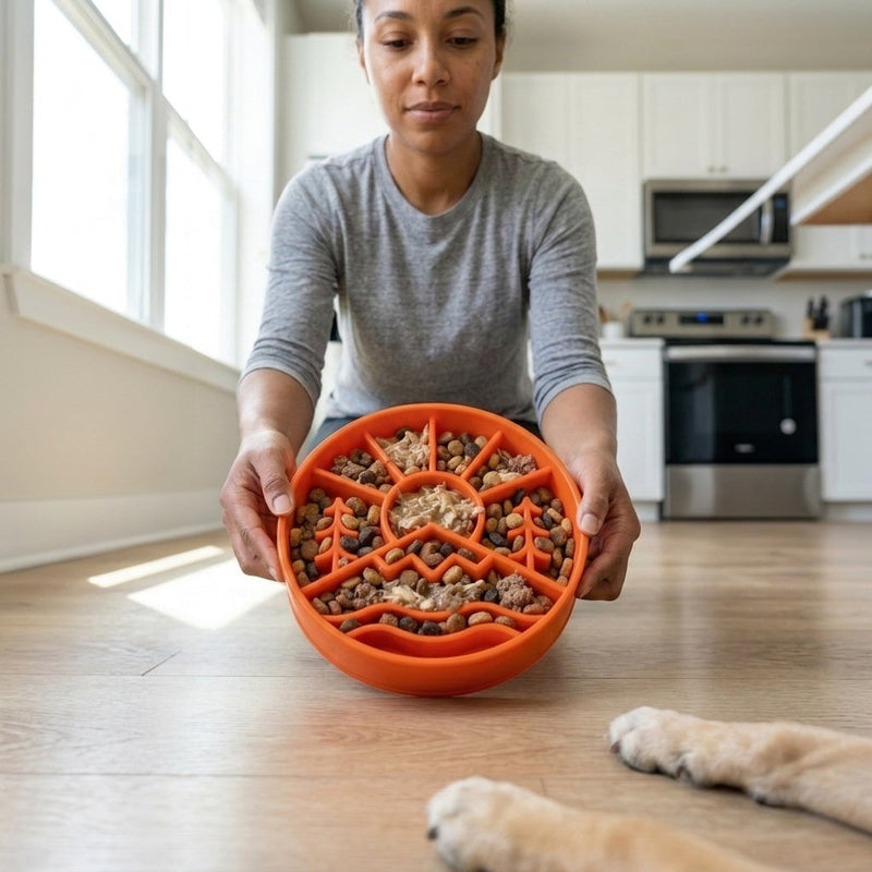 Load image into Gallery viewer, Great Outdoors eBowl - Slow Feeder Dog Bowl &amp; Enrichment | USA Made
