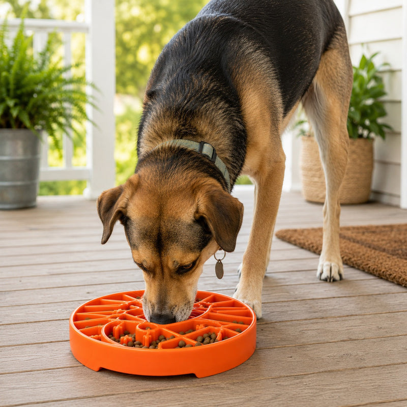 Load image into Gallery viewer, Sun and Moon eTray - Shallow Slow Feeder Dog Bowl for Enrichment | USA Made
