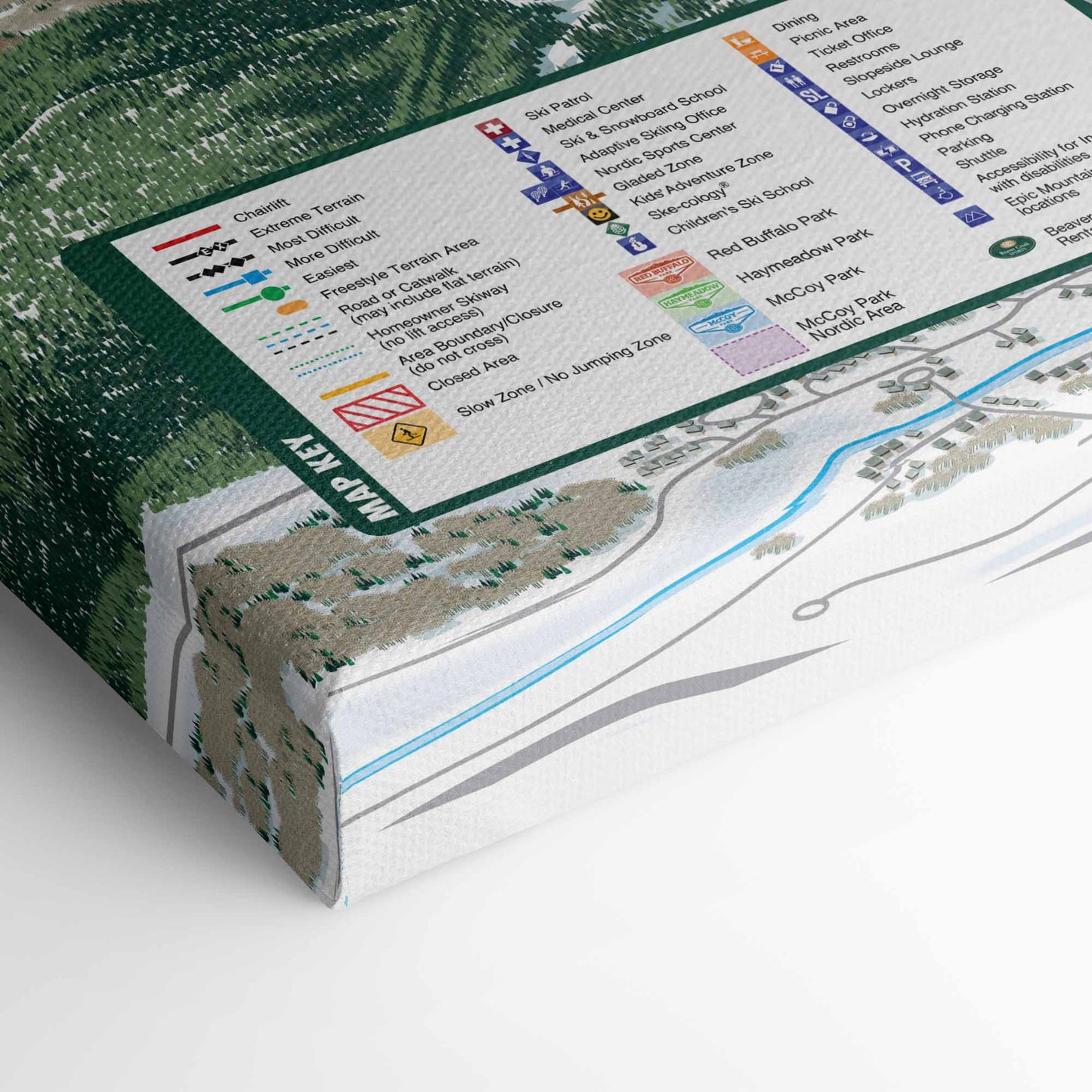 Beaver Creek Ski Resort Trail Map Poster