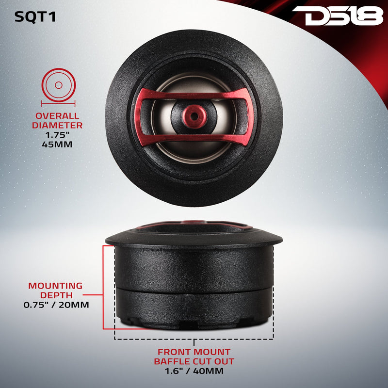 Load image into Gallery viewer, 1.3&quot; Multi-Mount PEI Mini Dome Tweeter with 0.8&quot; Voice Coil
