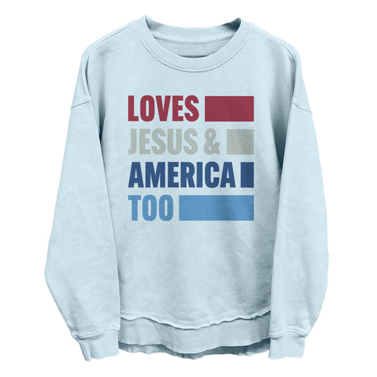 Loves Jesus & America Too Bold (Front)