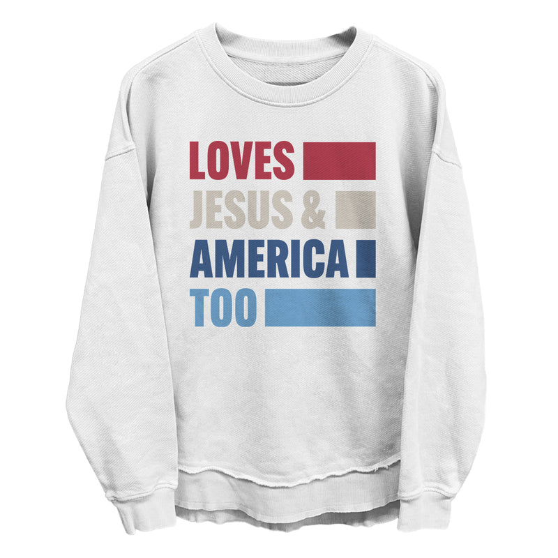 Load image into Gallery viewer, Loves Jesus &amp; America Too Bold (Front)
