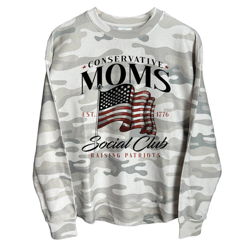 Conservative Moms Social Club (Front) Corded Poncho