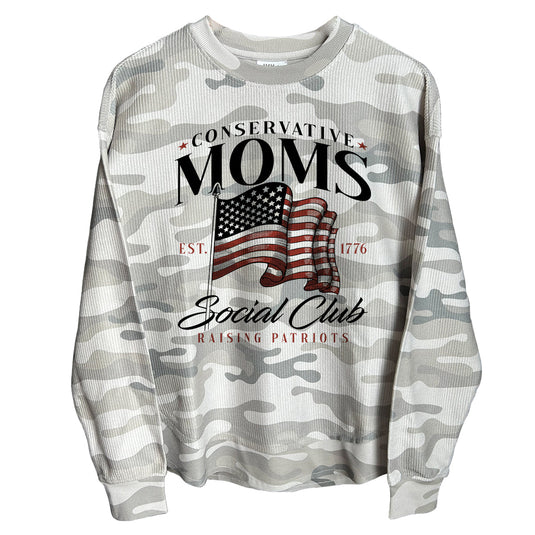 Conservative Moms Social Club (Front) Corded Poncho