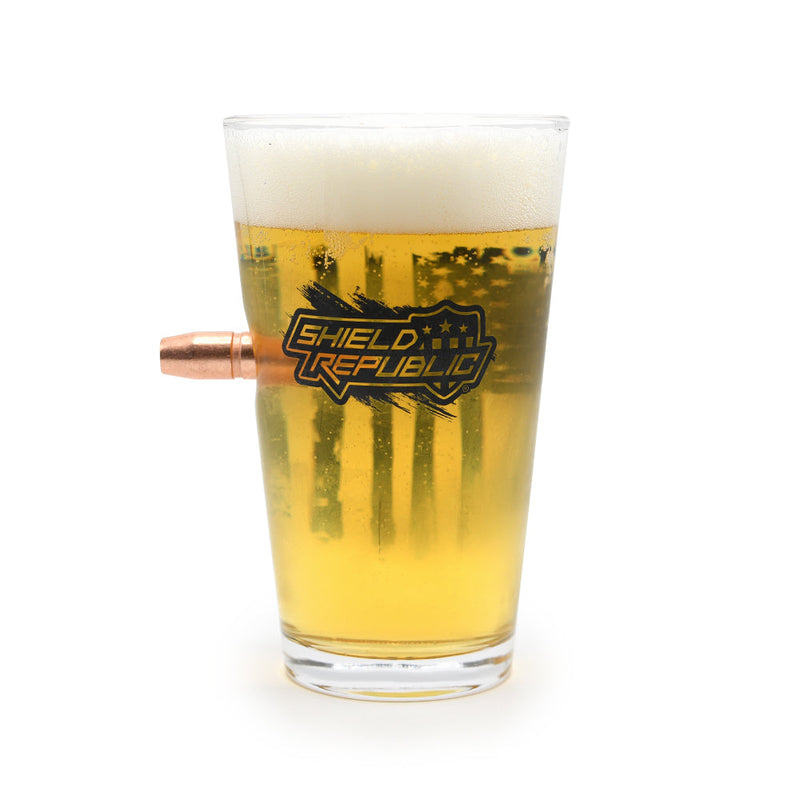 Load image into Gallery viewer, Black Tattered Flag - Pint Glass

