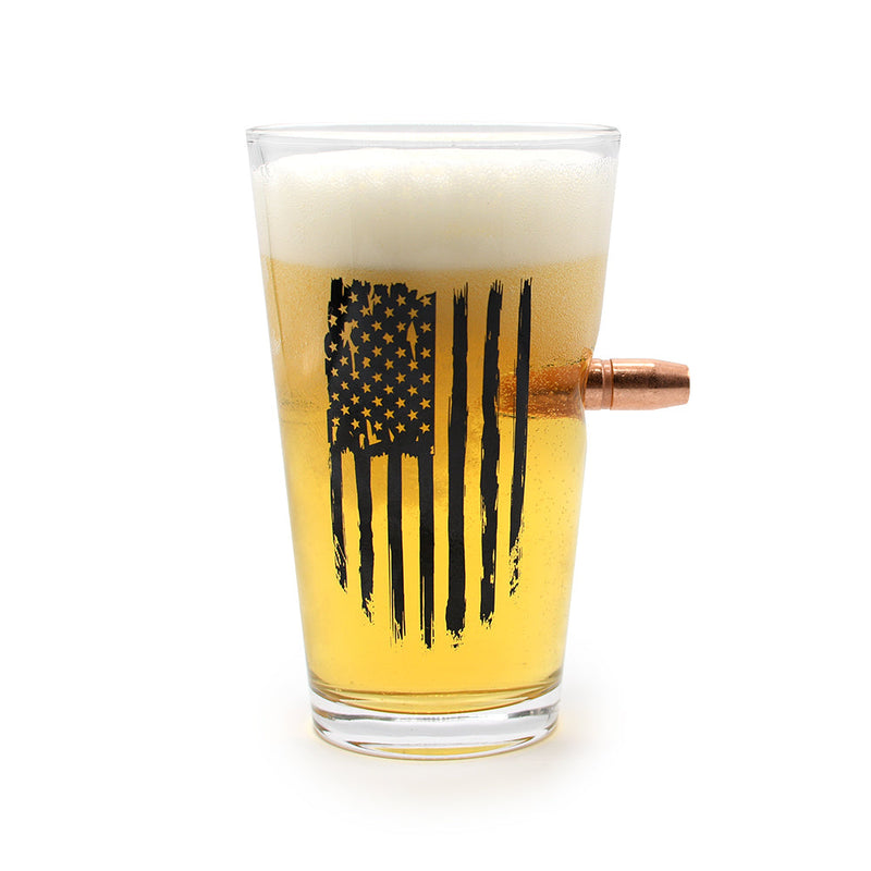 Load image into Gallery viewer, Black Tattered Flag - Pint Glass
