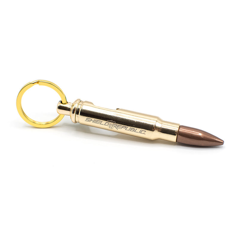 Load image into Gallery viewer, Shield Republic .308 Cal Bottle Opener Keychain

