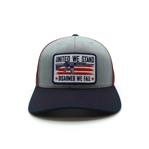 Load image into Gallery viewer, United We Stand Disarmed We Fall Woven Patch Hat
