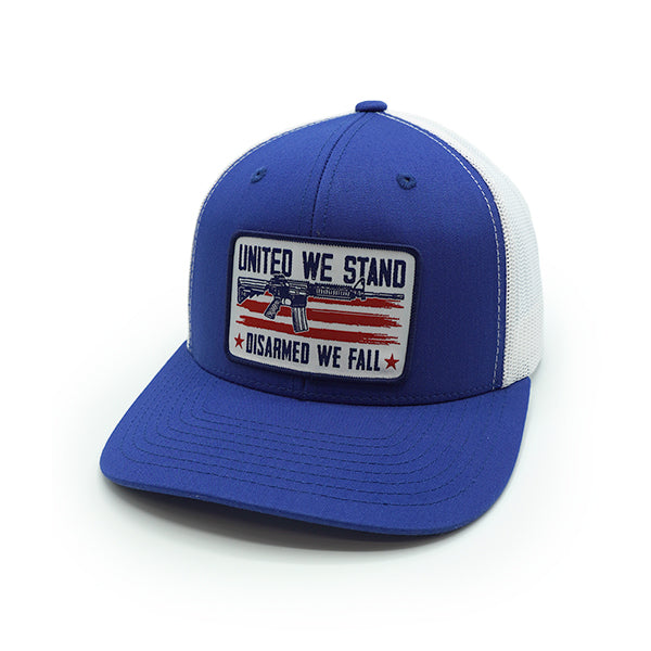 Load image into Gallery viewer, United We Stand Disarmed We Fall Woven Patch Hat
