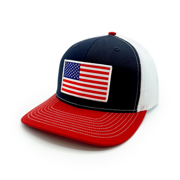 Load image into Gallery viewer, USA Flag Woven Patch Hat
