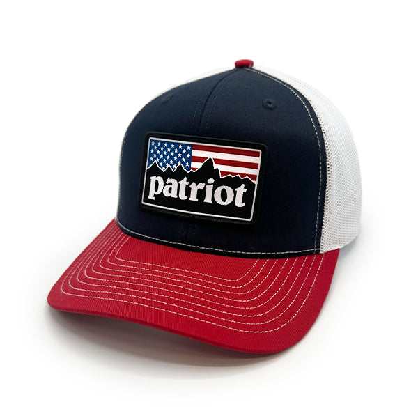Load image into Gallery viewer, Patriot Mountains Woven Patch Hat
