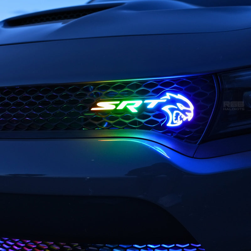 Load image into Gallery viewer, SRT Hellcat LED Emblem Badge: (Multicolor)
