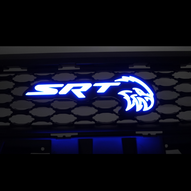 Load image into Gallery viewer, SRT Trackhawk Hellhawk LED Emblem: (Multicolor Flow)
