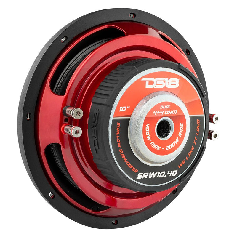 Load image into Gallery viewer, SRW Shallow-Mount 10" Subwoofer 200 Watts Rms DVC 4-Ohm
