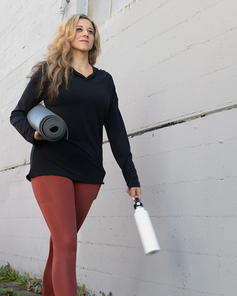 Load image into Gallery viewer, Hello Sunshine UPF Hoodie – Booya Black
