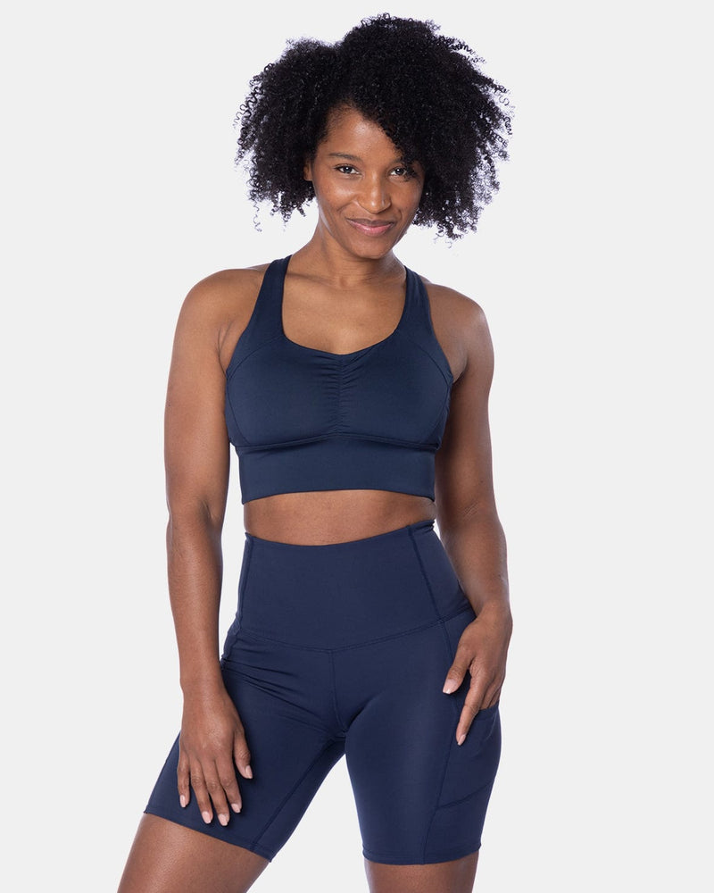 Load image into Gallery viewer, Hi Five High-Waisted Biker Short – Night Swim Navy
