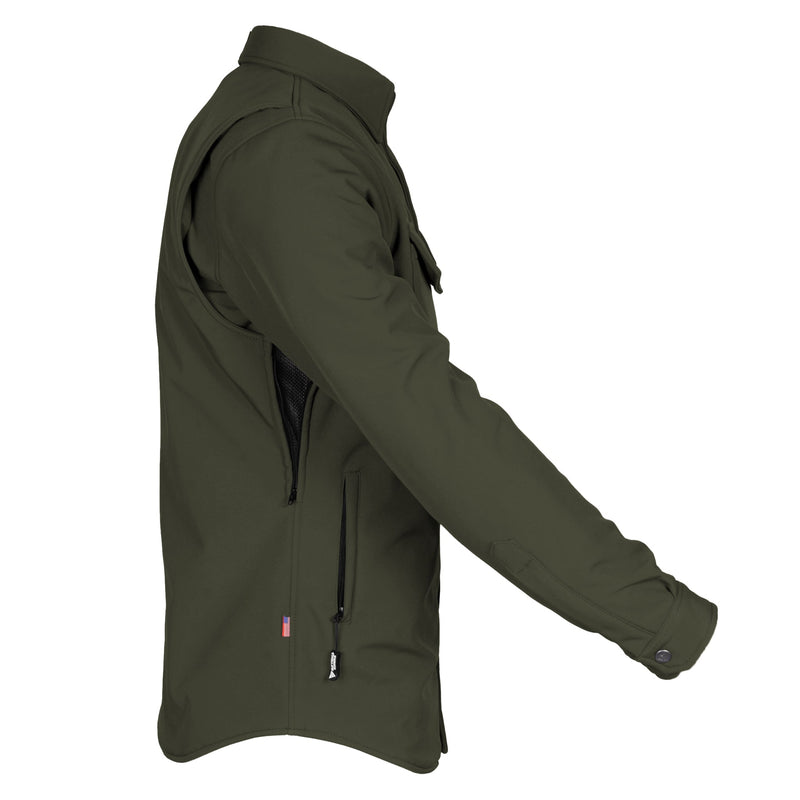 Load image into Gallery viewer, Protective SoftShell Winter Jacket for Men - Army Green Matte
