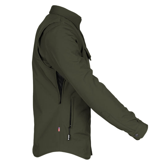 Protective SoftShell Winter Jacket for Men - Army Green Matte