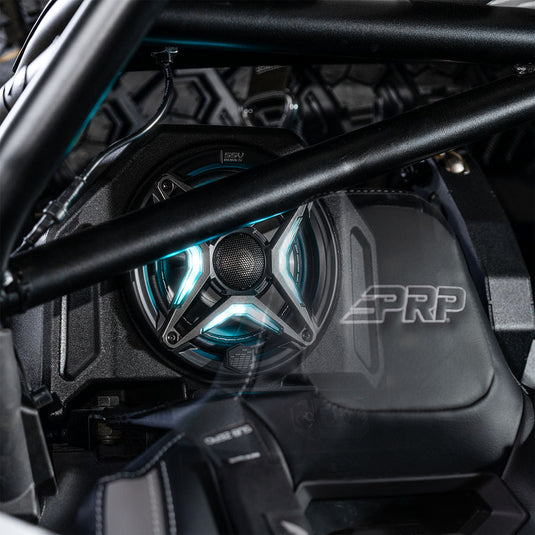 SSV Works, 2025 Polaris RZR Pro R, Pro S and Pro XP Rear Speaker Pod Upgrade - Installed behind seat