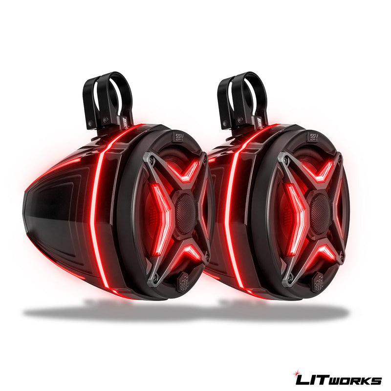 Load image into Gallery viewer, Universal 6.5in Cage-Mounted RGB Speaker-Pods
