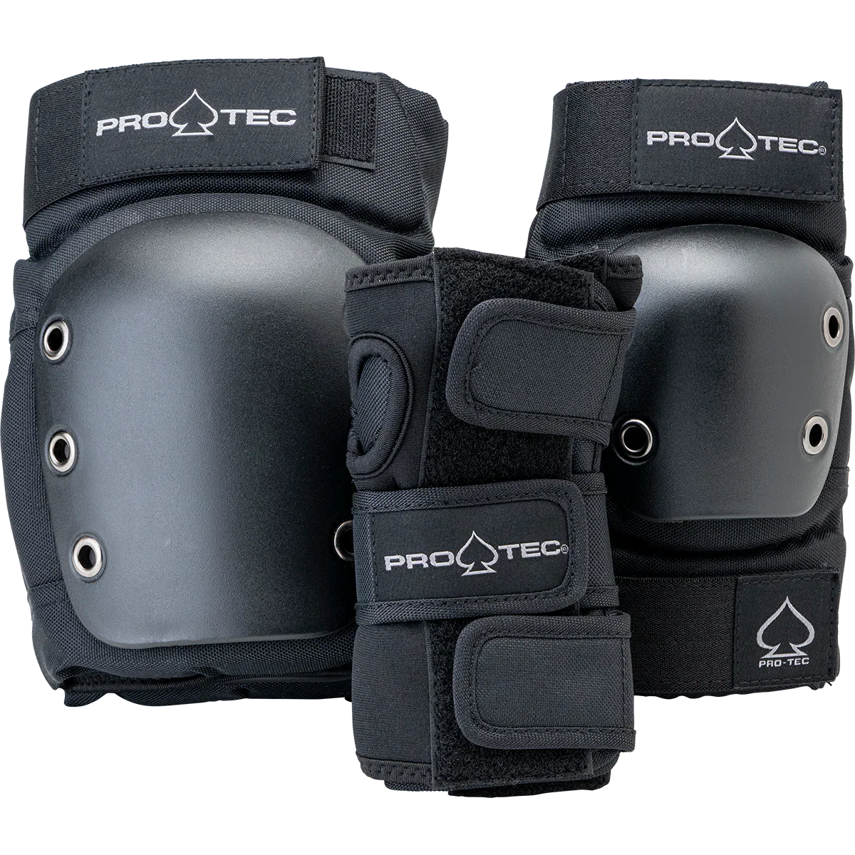 ProTec Street Gear Adult 3 Pack Open Back Combo Pads - Black
