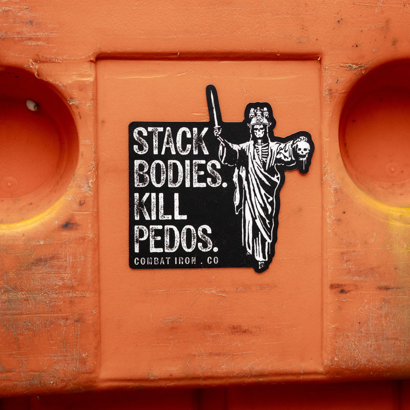 Load image into Gallery viewer, Stack Bodies. Kill Pedos Decal
