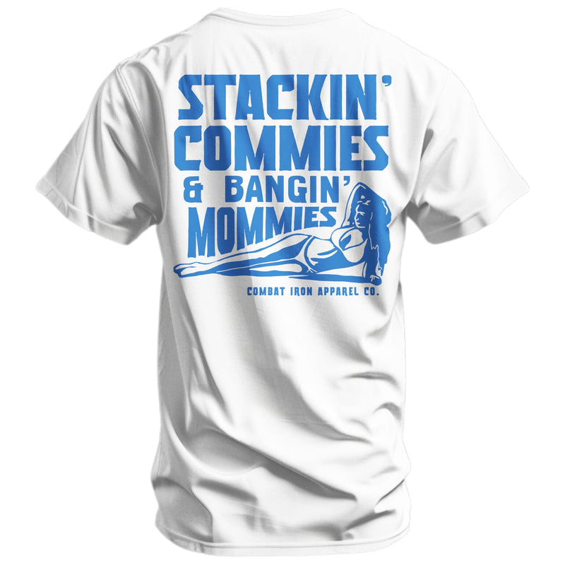 Load image into Gallery viewer, Stackin&#39; Commies &amp; Bangin&#39; Mommies Men&#39;s T-Shirt
