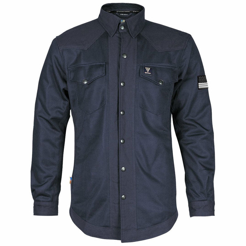 Load image into Gallery viewer, Protective Summer Mesh Shirt - Navy Blue Solid
