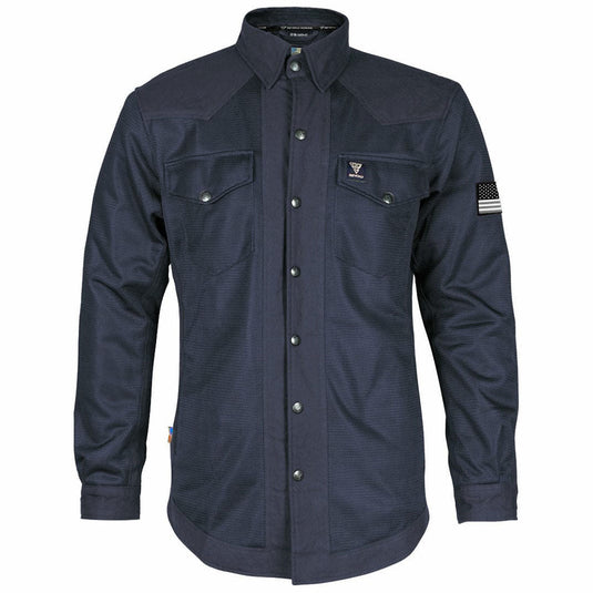 Protective Summer Mesh Shirt - Navy Blue Solid