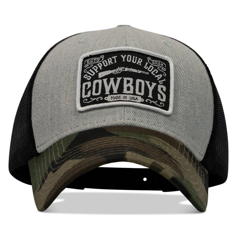 Load image into Gallery viewer, Support Your Local Cowboys Patch Snapback Hat
