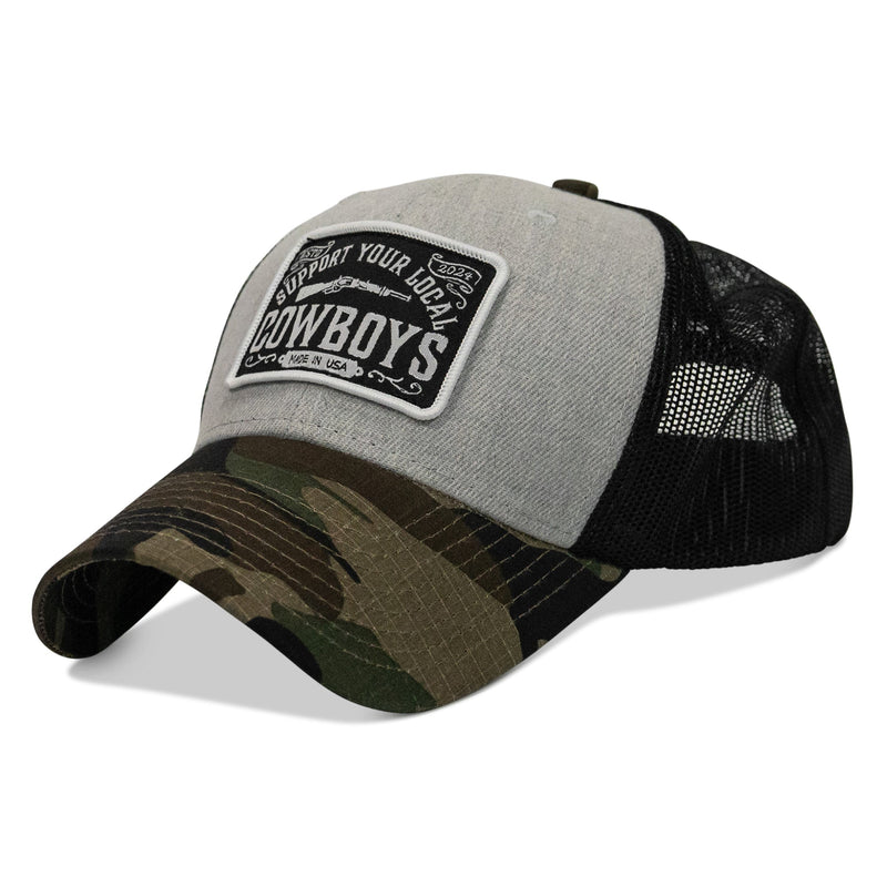 Load image into Gallery viewer, Support Your Local Cowboys Patch Snapback Hat
