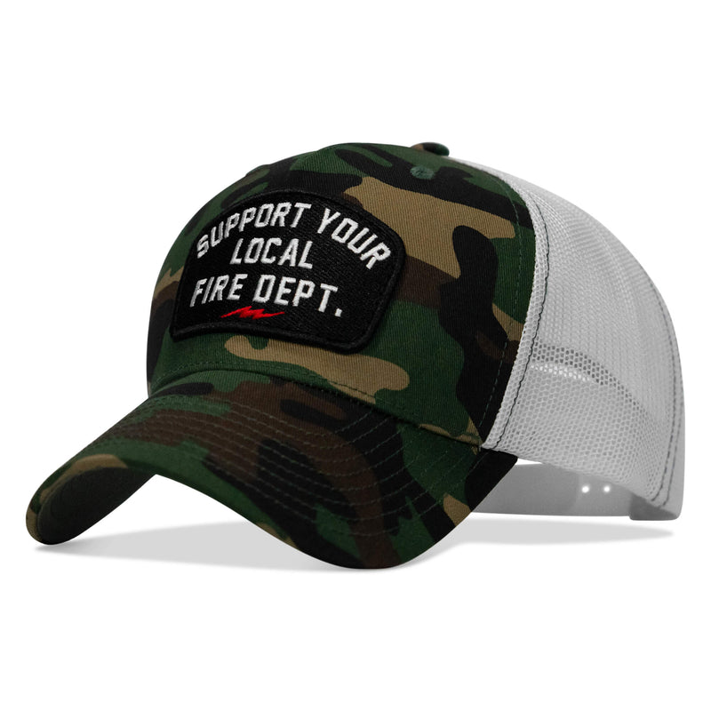 Load image into Gallery viewer, Support Your Local Fire Dept. Patch Snapback Hat

