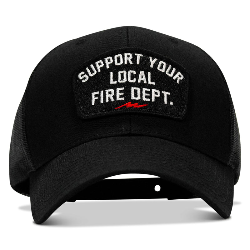 Load image into Gallery viewer, Support Your Local Fire Dept. Patch Snapback Hat
