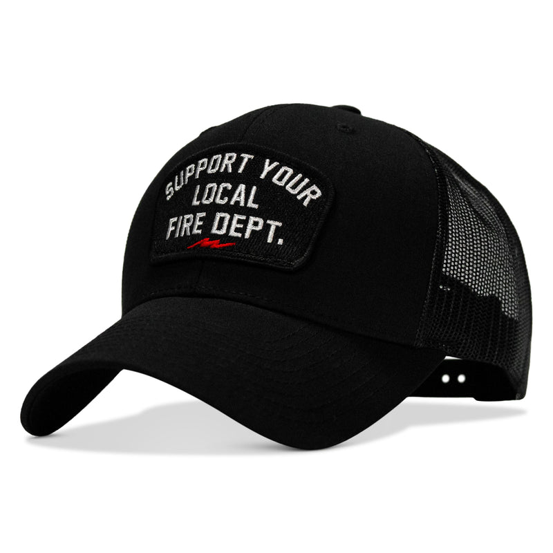 Load image into Gallery viewer, Support Your Local Fire Dept. Patch Snapback Hat
