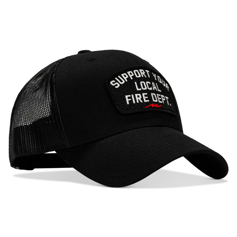 Load image into Gallery viewer, Support Your Local Fire Dept. Patch Snapback Hat
