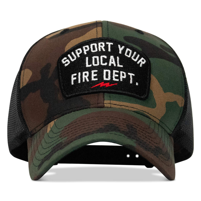 Load image into Gallery viewer, Support Your Local Fire Dept. Patch Snapback Hat
