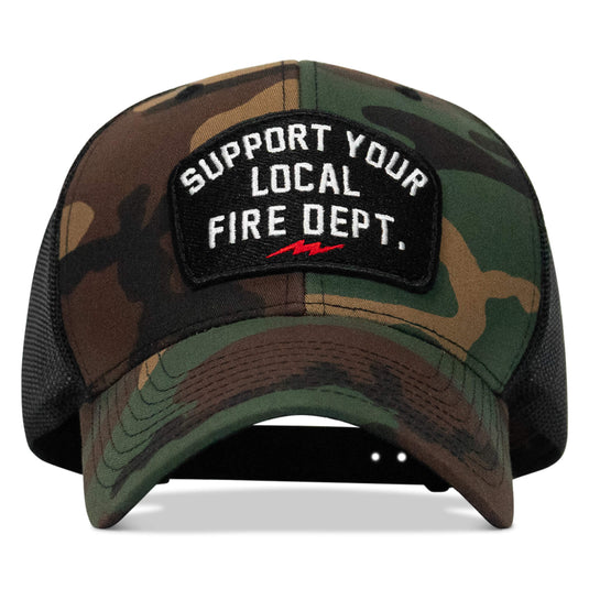 Support Your Local Fire Dept. Patch Snapback Hat