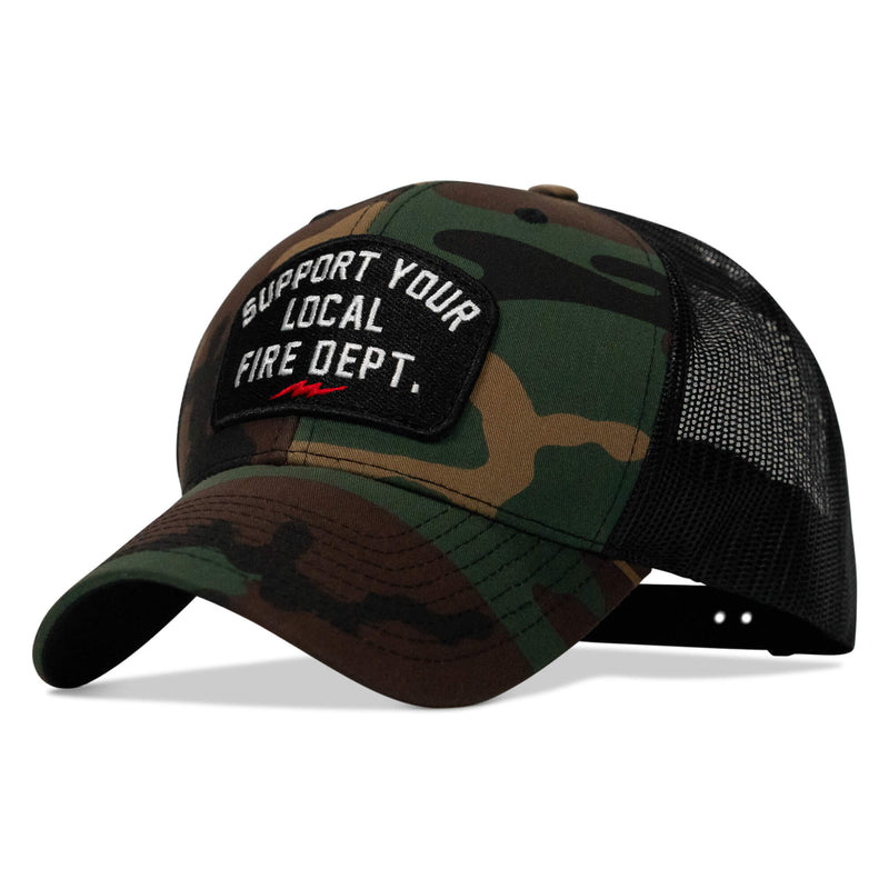 Load image into Gallery viewer, Support Your Local Fire Dept. Patch Snapback Hat
