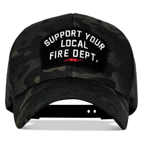 Support Your Local Fire Dept. Patch Snapback Hat