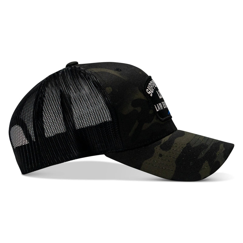 Load image into Gallery viewer, Support Your Local Law Enforcement Mid-Profile Snapback Hat
