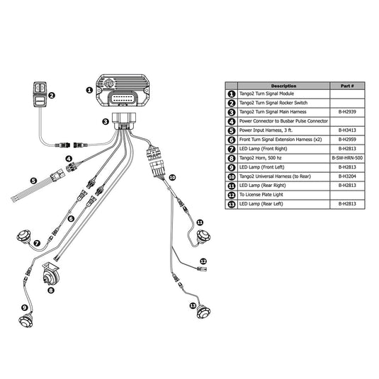 Tango2 Universal Turn-Signal Kit with All-In-One Controller