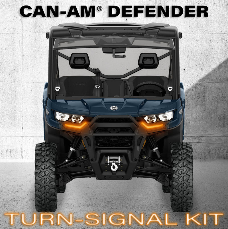 Load image into Gallery viewer, Turn-Signal Plug-&amp;-Play Kit | 2020-2026 Can-Am Defender | Front Fang Lights w/Taillight Integration
