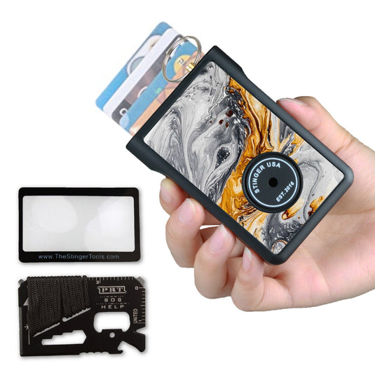 Safety Wallet With Personal Alarm Multi Functional Tool (Peony)