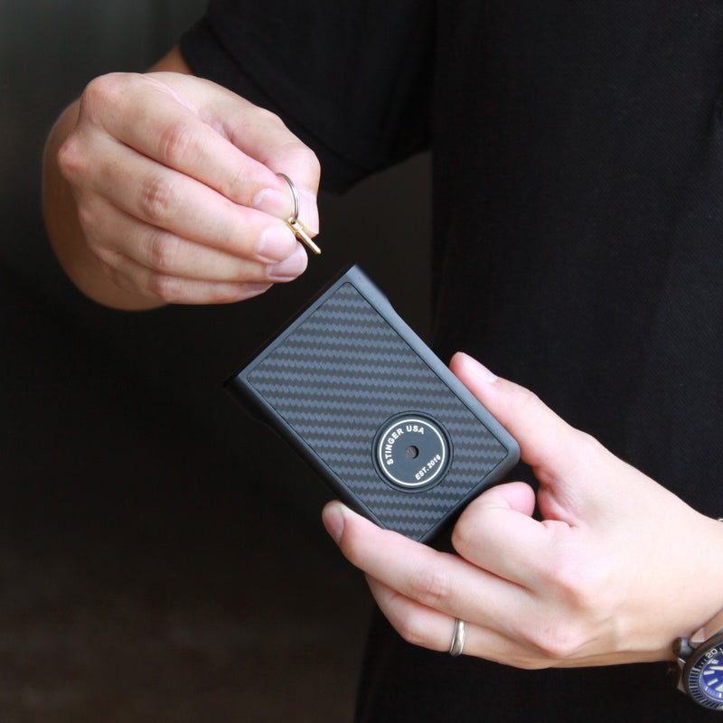 Load image into Gallery viewer, Safety Wallet With Personal Alarm Multi Functional Tool (Black Marble)
