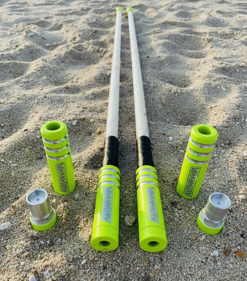 Load image into Gallery viewer, Game Changer LED Whip Set - Green, White &amp; Red
