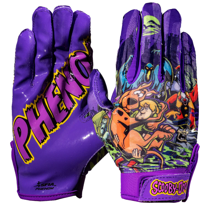 Load image into Gallery viewer, Scooby-Doo 'Unmasked' Football Gloves - VPS1 by Phenom Elite
