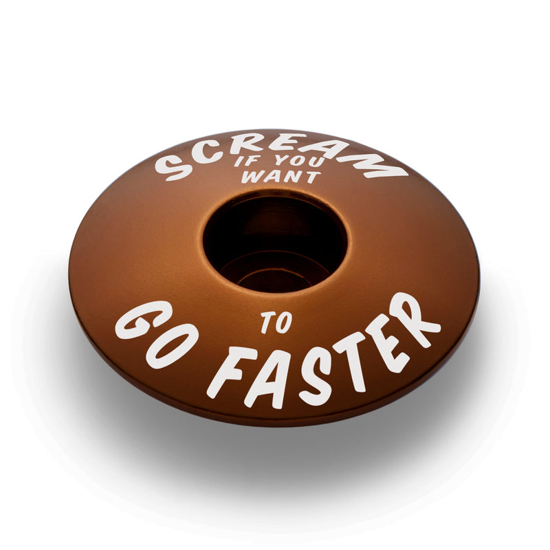Load image into Gallery viewer, Scream If You Want to Go Faster - Bicycle Headset Cap
